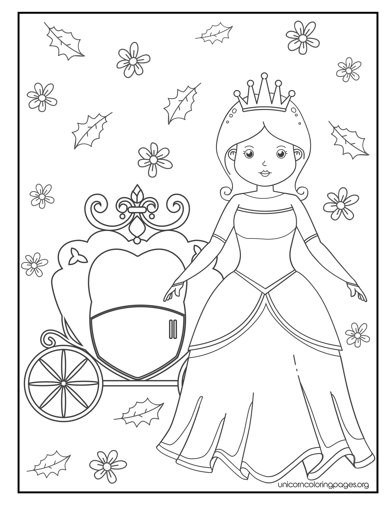 Cute Princess Coloring Pages