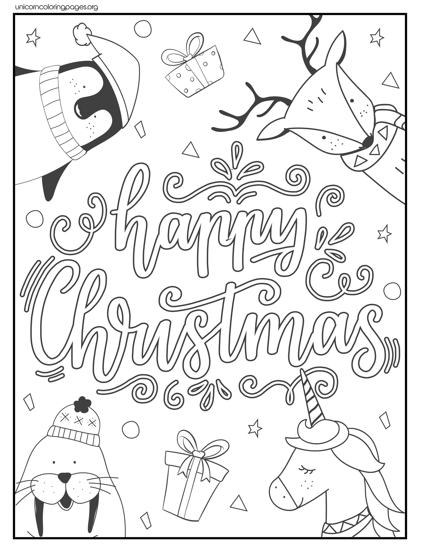 Merry Christmas Mom Coloring Pages