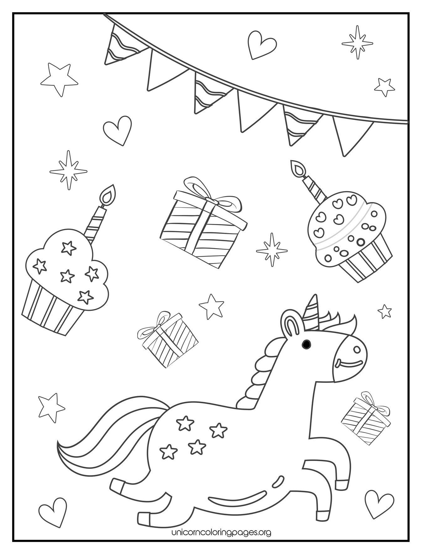 Birthday Unicorn Page