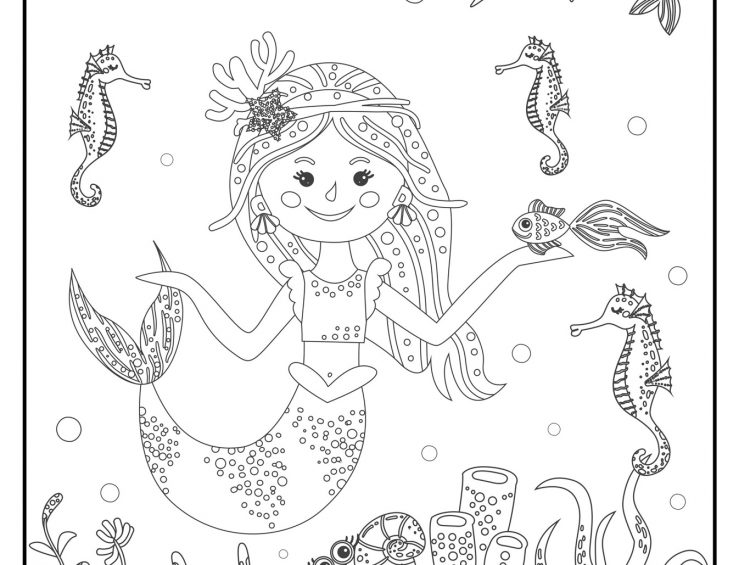 Mermaid Coloring Pages for Kids