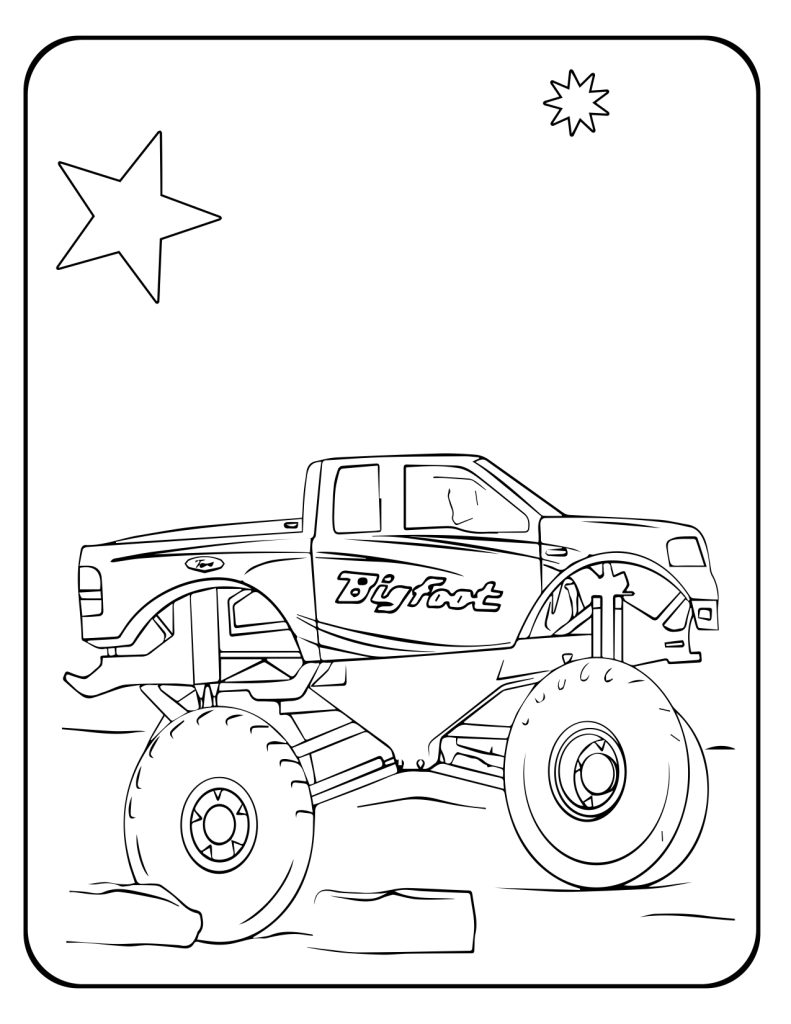 truck coloring  pages free